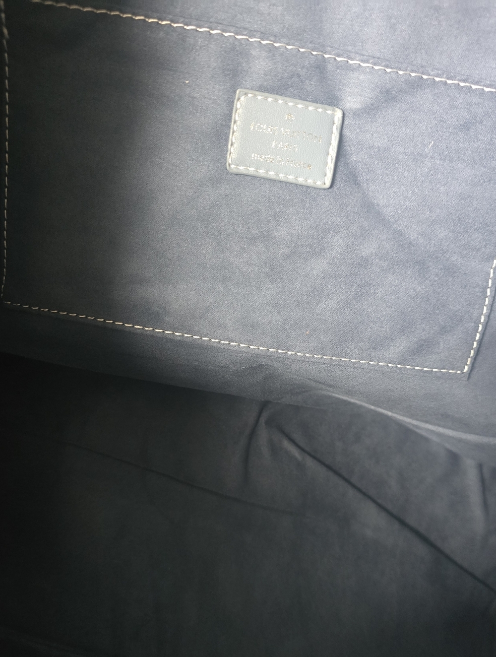 Cotton Denim Deluxe Embross Monogram Travel Everywear Tote Bag - Picture 2 of 16